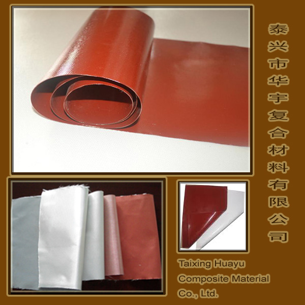 Silicone rubber coated fiberglass fabric